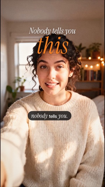 Opening B: the title “Nobody tells you this”